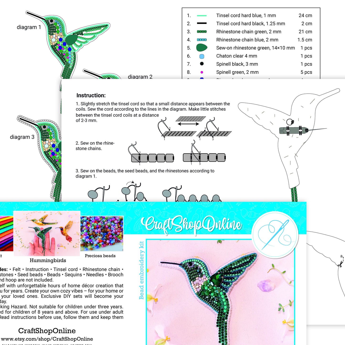 a page with a picture of a hummingbird