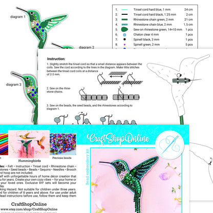 a page with a picture of a hummingbird