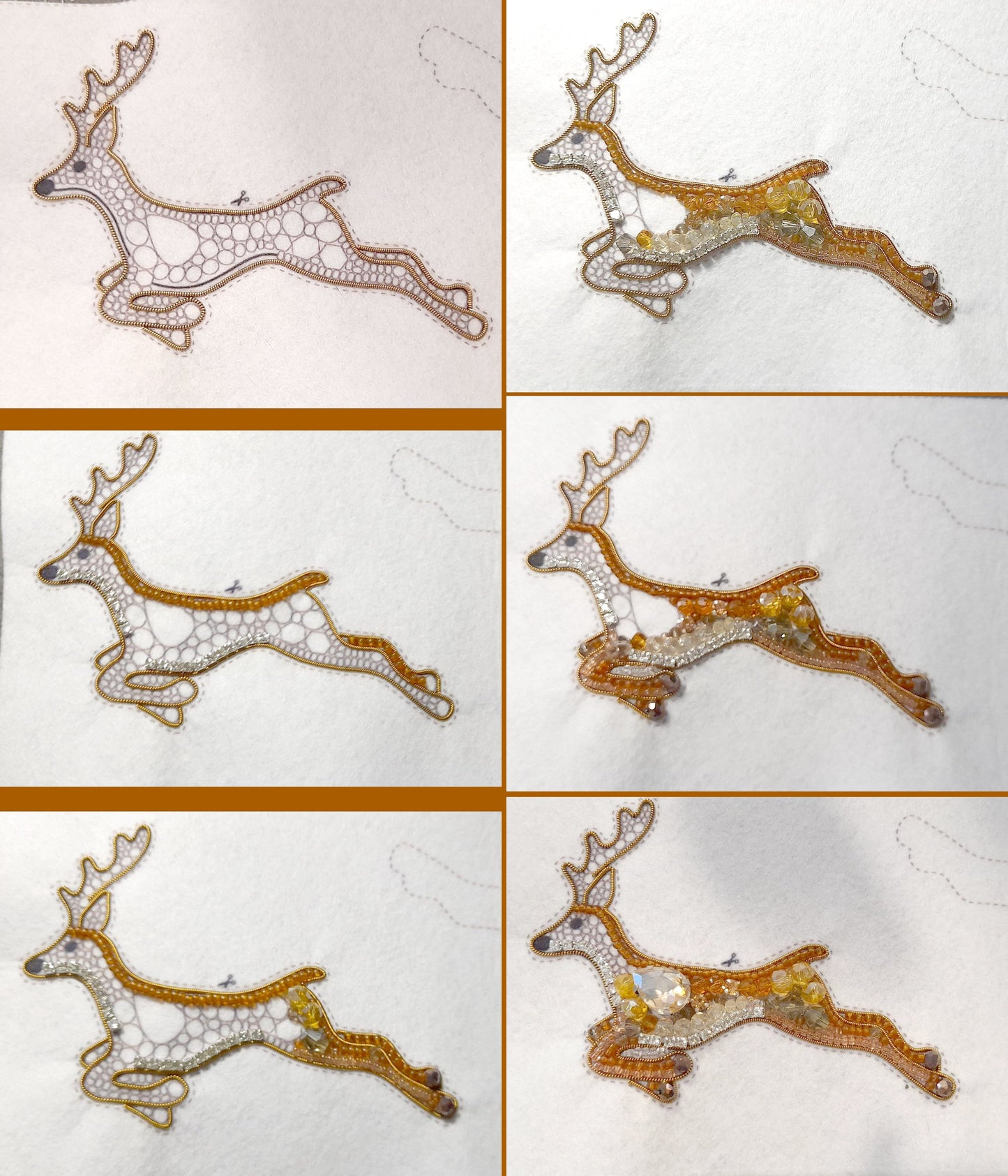 Bead Embroidery Kit Deer. Seed Bead Brooch kit. DIY Craft kit. Animal Beading Kit. Needlework beading. Handmade Jewelry Making Kit