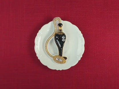 Perfume Bottle - Readymade Beaded Brooch