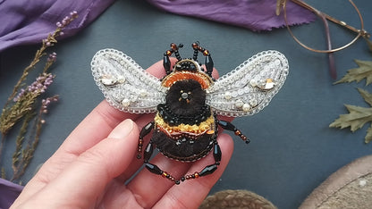 Bumblebee - Readymade Beaded Brooch