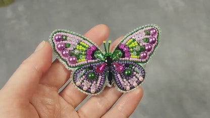 Butterfly - Readymade Beaded Brooch