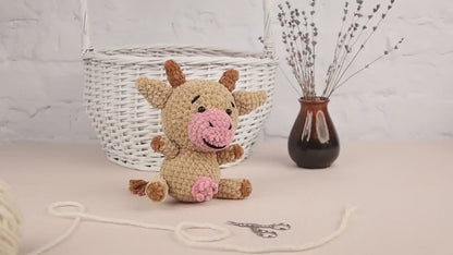 Plush Cow - Crochet Amigurumi DIY kit