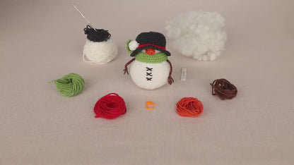 Snowman - Crochet Amigurumi DIY kit
