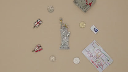 Bead Embroidery Kit Statue of Liberty. Seed Bead Brooch kit. DIY Craft kit. USA Beading kit. Needlework beading. Handmade Jewelry Making Kit