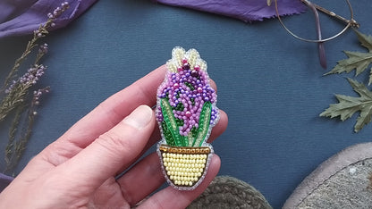 Hyacinth Flower Brooch Beading DIY Kit