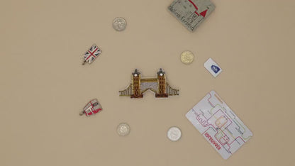 Bead Embroidery Kit Tower Bridge. Seed Bead Brooch kit. DIY Craft kit. London Beading kit. Needlework beading. Handmade Jewelry Making Kit