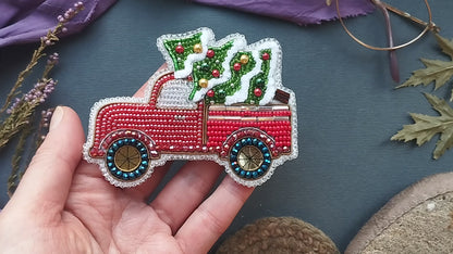 Christmas Truck Brooch Beading DIY Kit