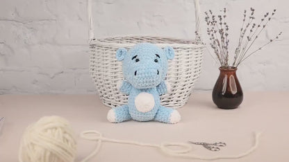 Plush Hippo - Crochet Amigurumi DIY kit