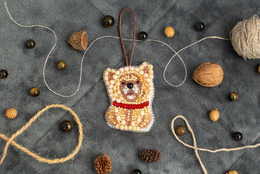 Chow Chow Dog Brooch Beading DIY Kit