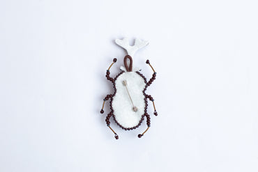 Rhinoceros Beetle Brooch Beading DIY Kit