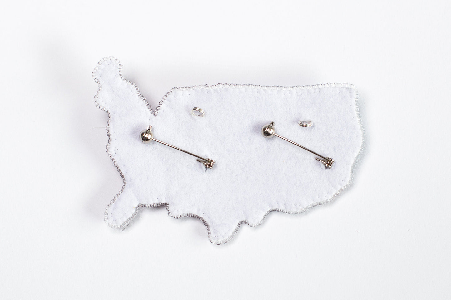 USA Map Bead embroidery kit. Seed Bead Brooch kit. DIY Craft kit. Beadweaving Kit. Needlework beading. Handmade Jewelry Making Kit