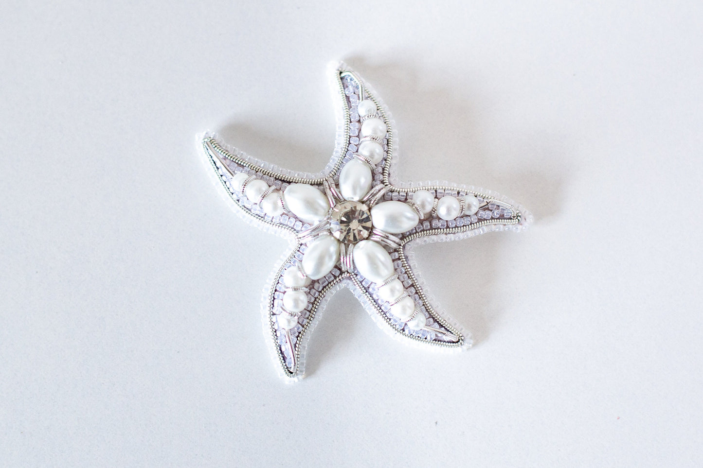 Starfish Bead Embroidery Kit. Bead Brooch kit, DIY Beaded Brooch Kit for Beginner Needlework beading