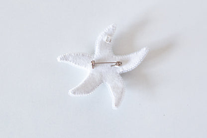 Starfish Bead Embroidery Kit. Bead Brooch kit, DIY Beaded Brooch Kit for Beginner Needlework beading
