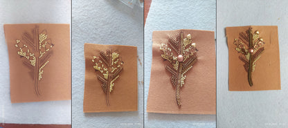 Oak Leaf Bead embroidery kit. Seed Bead Brooch kit. DIY Craft kit. Beadweaving Kit. Needlework beading. Handmade Jewelry Making Kit