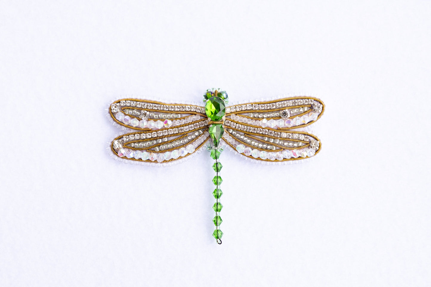 Set of 3 DIY Beaded Brooches Kits, Craft kits, Beaded Dragonflies Brooches, Jewelry Making Kits for Adults, Bead embroidery kits