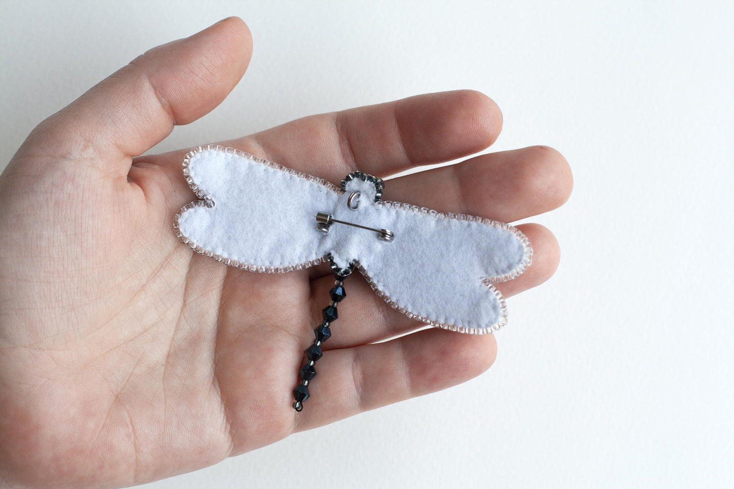 Dragonfly Bead embroidery kit. Seed Bead Brooch kit. DIY Craft kit. Beading kit. Needlework beading. Handmade Jewelry Making Kit